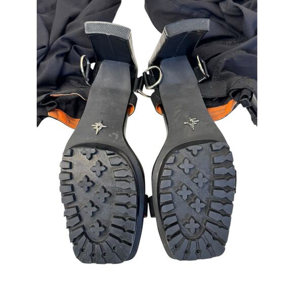 SUGAR THRILLZ DOLLS KILL Mesh Thigh High Platform Heels Sandals Size 8 NEW - Picture 10 of 12